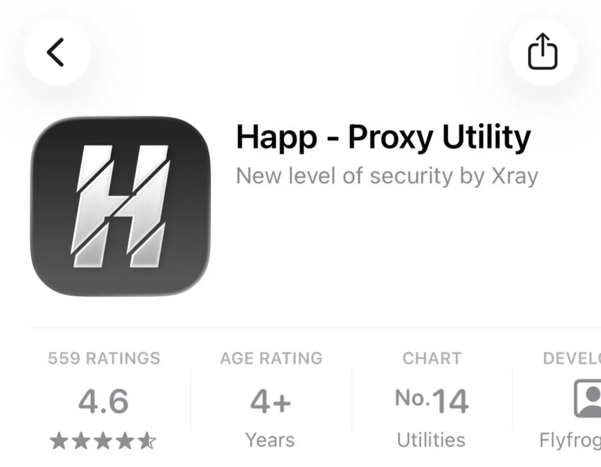 В российском сегменте App Store перестал быть доступен прокси-клиент Happ — Proxy Utility Plus: при переходе по ссылке пользователи из РФ видят сообщение о недоступности. Ранее в марте по требованию надзорных органов удалили базовую версию приложения.