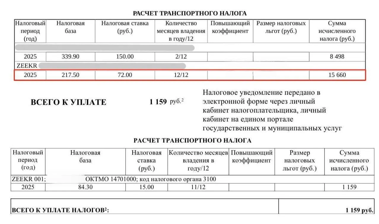По всей России до конца 2027 года нулевая ставка налога на транспорт для электромобилей, однако уведомления об оплате продолжают приходить.