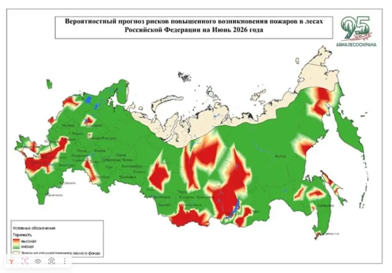 В июне из‑за жаркой и сухой погоды, а также самовольных палов травы и неосторожности людей в регионе ожидается повышенная пожароопасность. В зоне риска — почти вся Самарская область, запад Оренбуржья и северо‑запад Нижегородской области.