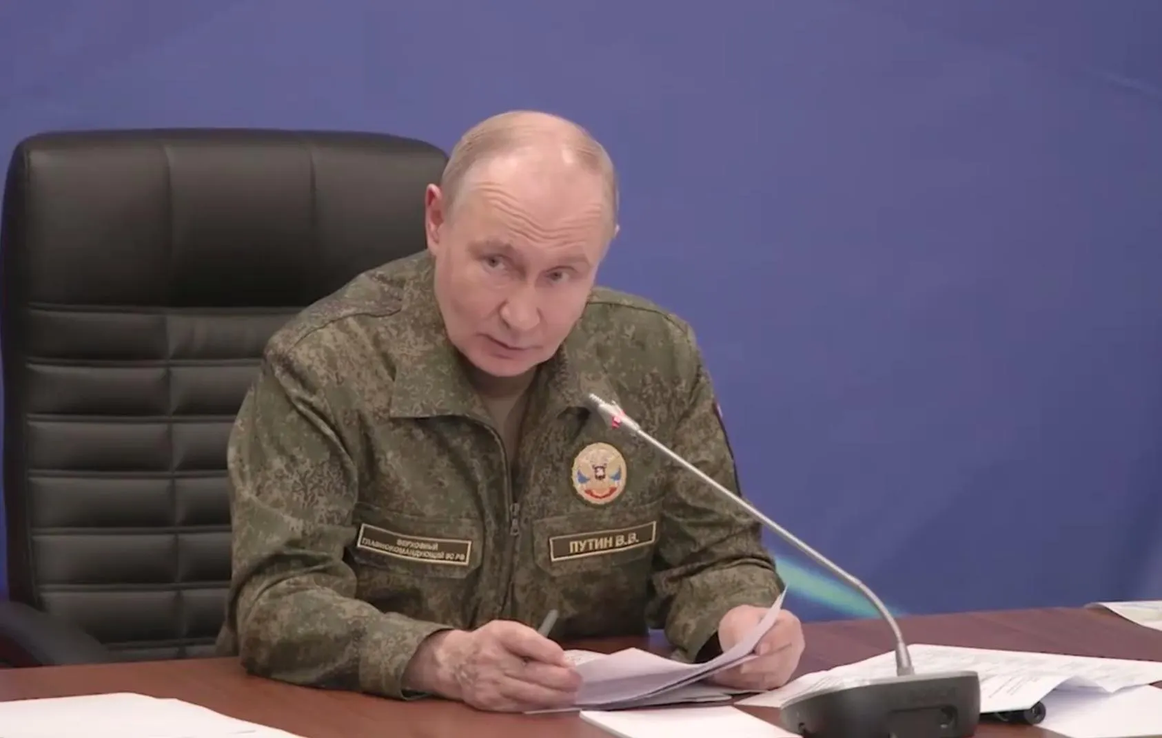 На совещании с военными президент сообщил об освобождении Константиновки в Донецкой Народной Республике. По его словам, с начала года ВС РФ освободили 133 населённых пункта.
