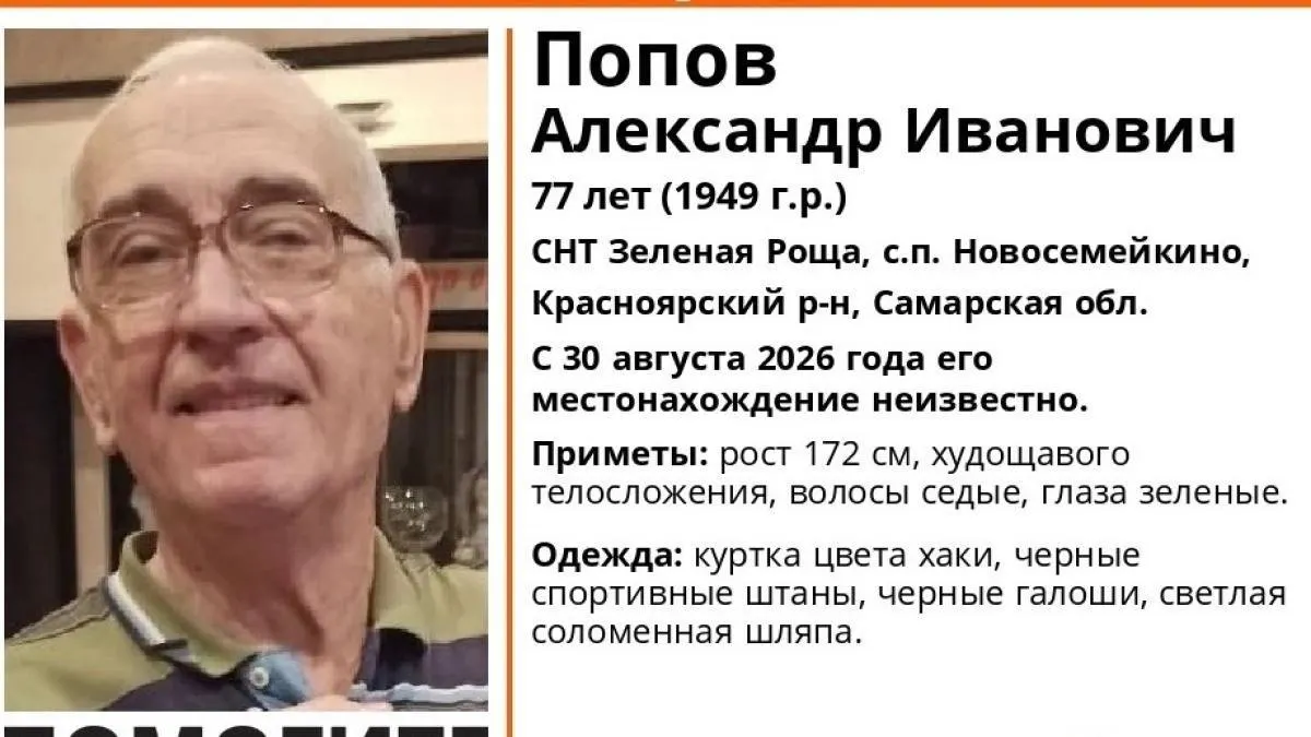 77-летний пенсионер пропал в СНТ «Зелёная Роща» в Новосемейкино; мужчина дезориентирован и нуждается в медицинской помощи.