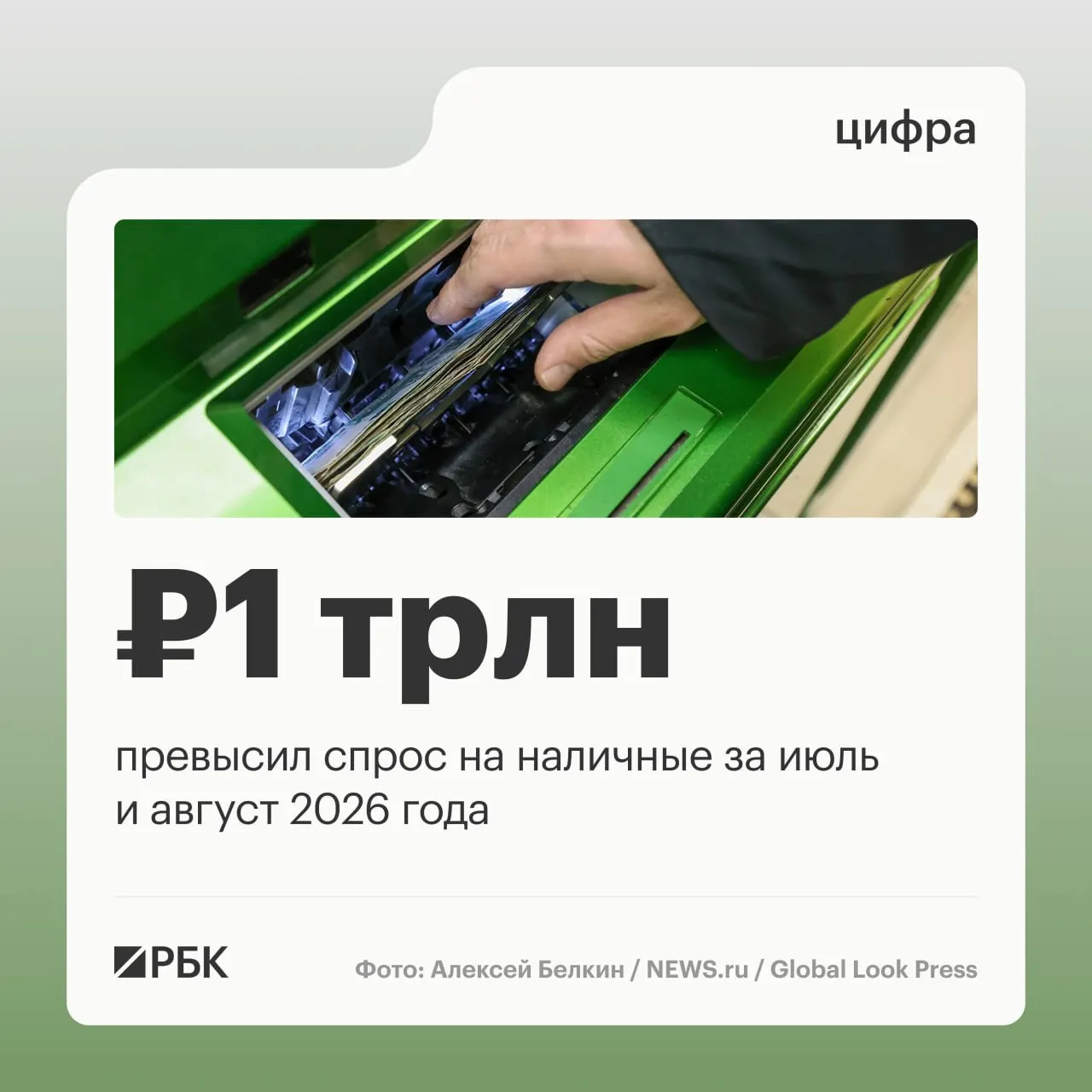 В августе оборот наличных в России увеличился на 443 млрд руб.; общий тренд указывает на продолжение роста денежной массы.