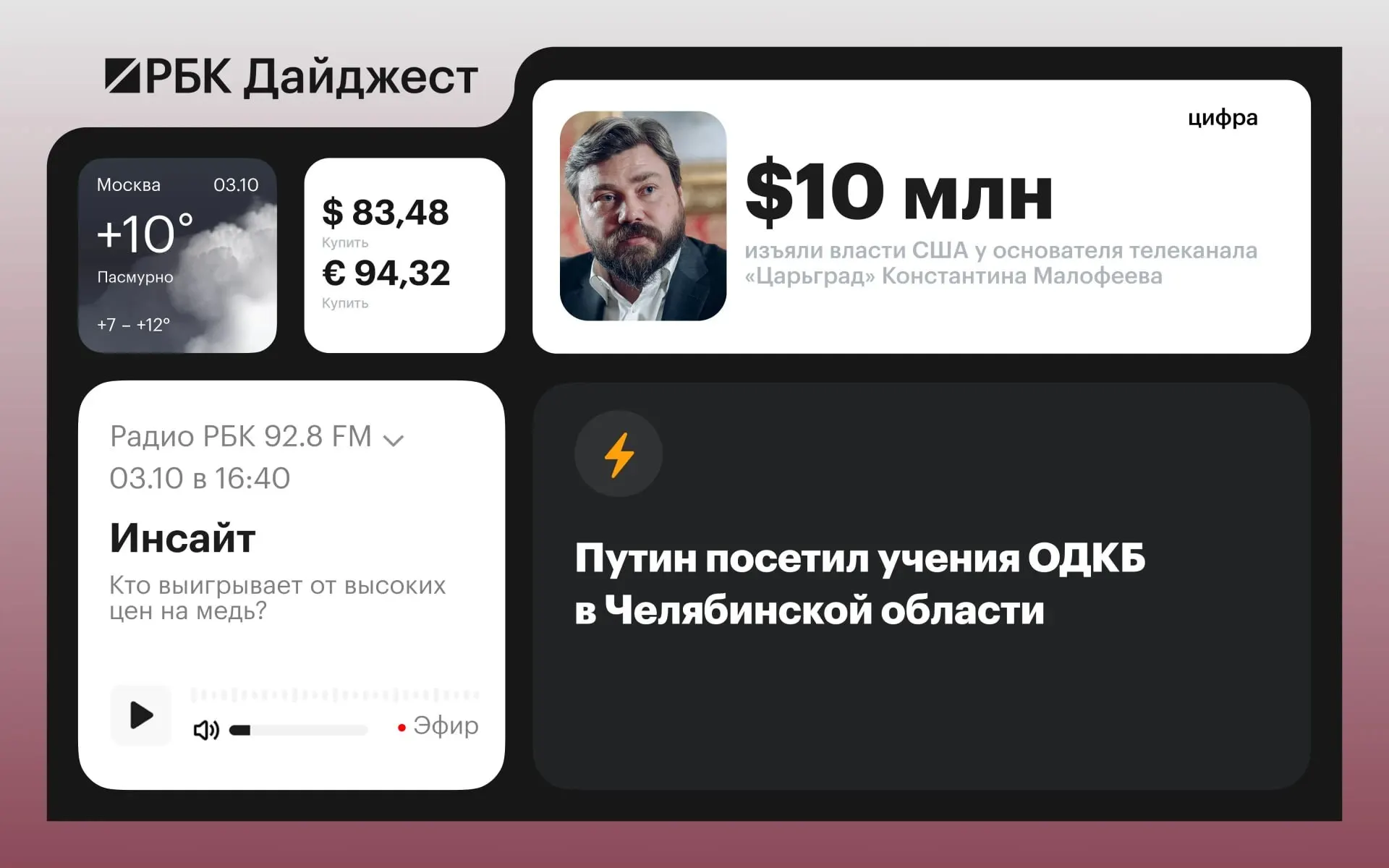 Ключевые события дня по стране и региону: визит президента в Челябинскую область, диалог по безопасности в Черном море, санкции Японии, предложения по налогам на сверхдоходы и тенденции в нефть и diesel.
